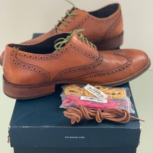 British Tan Cole Haan Wingtip Oxfords